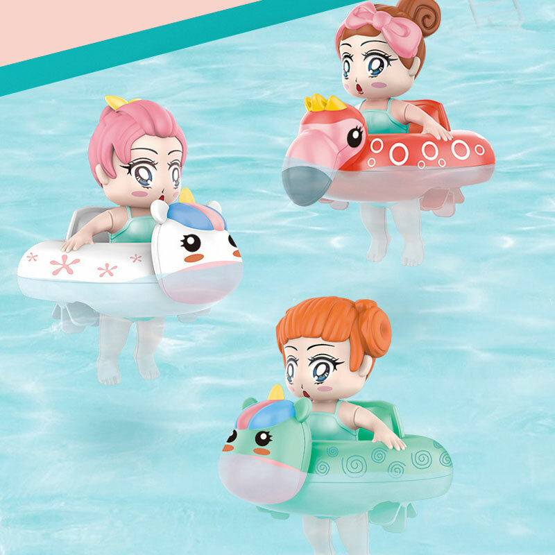 السباحة دمية بوبو دائرة ل دمية حمام لعب الأطفال طفل الحمام طوافة بلاستيكية للسباحة الفتيات الطفل اللعب ألعاب مياه السباحة دائرة