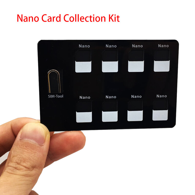 Nano Card and pin holder, Holds 8 pcs Nano Cards and lphone pin