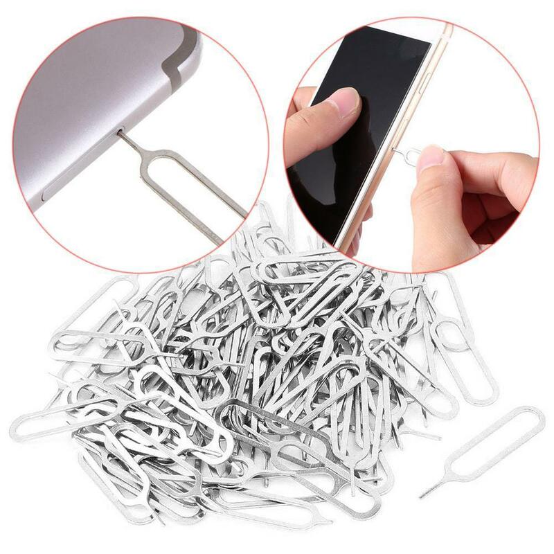 15pcs Anti-Lost Sim Card Eject Pin Needle With Storage Case Universal Mobile Phone Ejector Pin SIM Card Tray Opener Keyrin