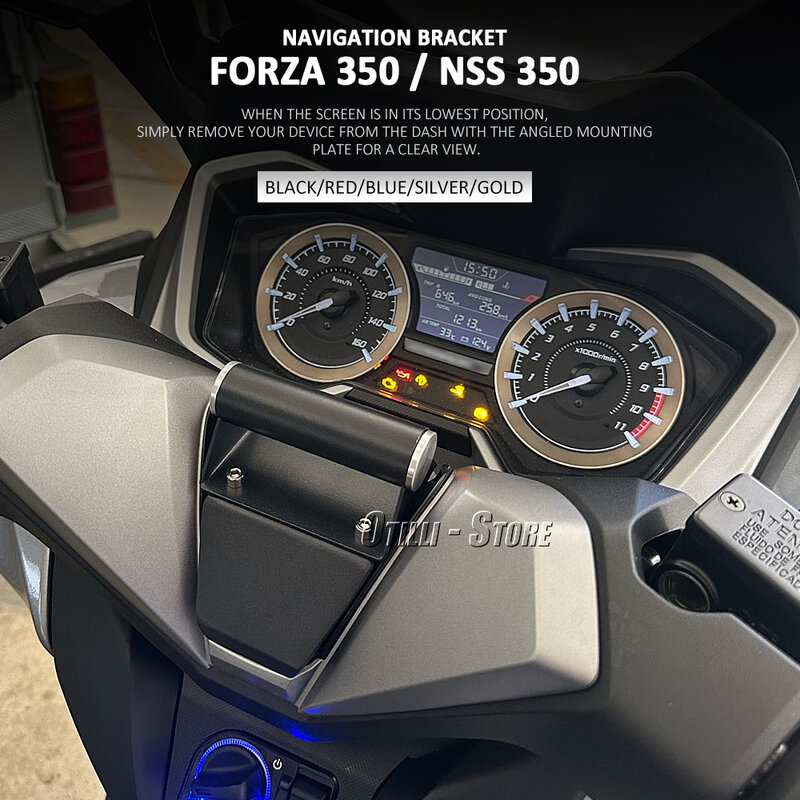 새로운 스탠드 홀더 전화 휴대 전화 GPS 브래킷 22mm Honda Forza 350 Forza350 FORZA 350 FORZA350 NSS350 2021 2022 2023