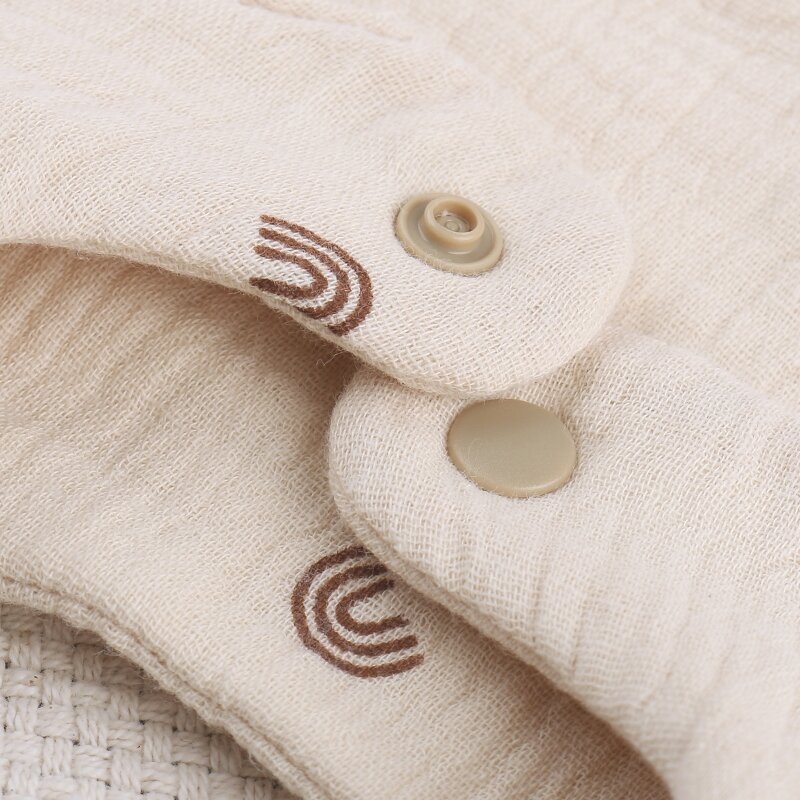 ผ้ากันเปื้อนเด็กสำหรับTeething Breathable Drooling Bibผ้าฝ้ายBurp Clothsดอกไม้รูปร่าง 360 องศาSnap Bibทารกแรกเกิดผ้าเช็ดตัว
