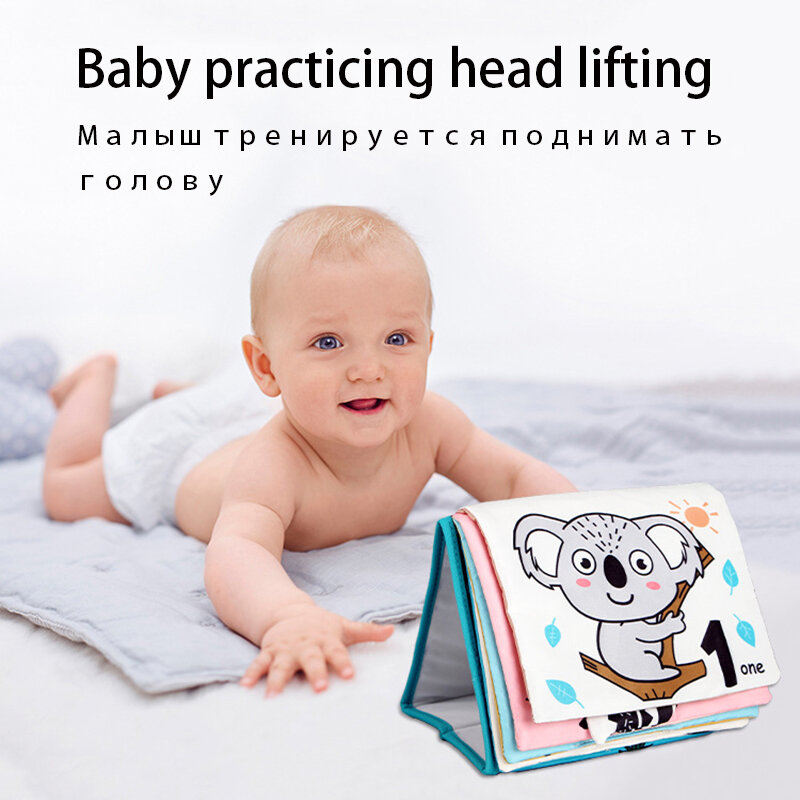 Cermin baru untuk bayi mainan hitam dan putih bayi kontras tinggi mainan bayi untuk bayi baru lahir hadiah sensorik 0-12 bulan