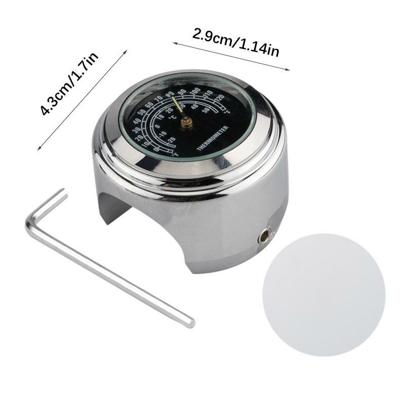 防水アルミニウム合金ハンドルバー時計,正確なハンドルバー時計,ゲージ付きアクセサリー,温度制御,22-25.4mmに適合