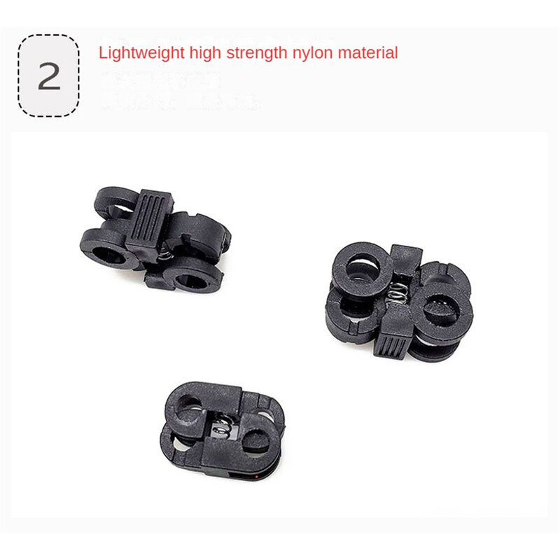 Elastic Elasticity Cat's Eye Buckle No Lace-up Buckle Shoe Buckle No Tie-down Anti-slip Buckle Black Spring Clip Shoe Buckle