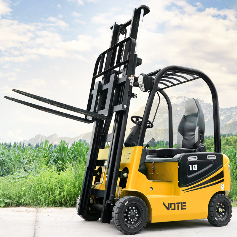 Obral Forklift listrik 3 Ton dengan pengisi daya baterai kendaraan Forklift listrik Mini empat roda truk Harga bagus disesuaikan