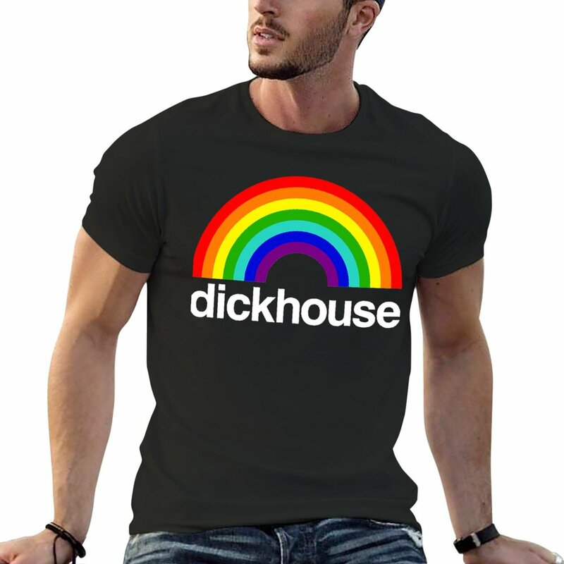 Dickhouse blus lengan pendek pria, kaus lucu