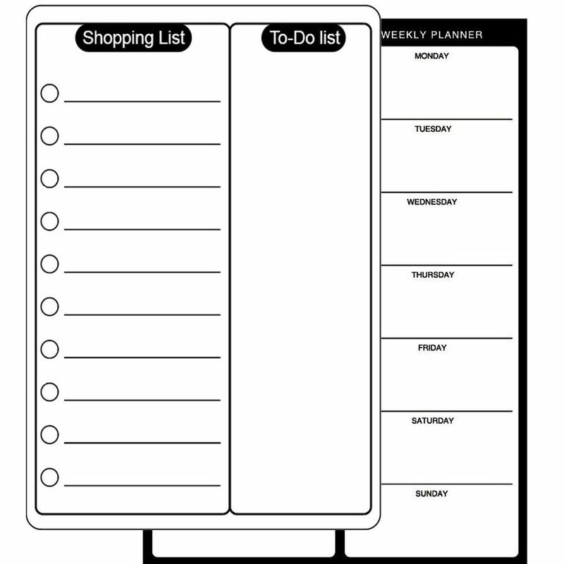 Plan Bloc de notas pegatina magnética Simple para hacer lista de comestibles, pegatinas magnéticas para nevera, Plan de trabajo, planificador semanal, hogar