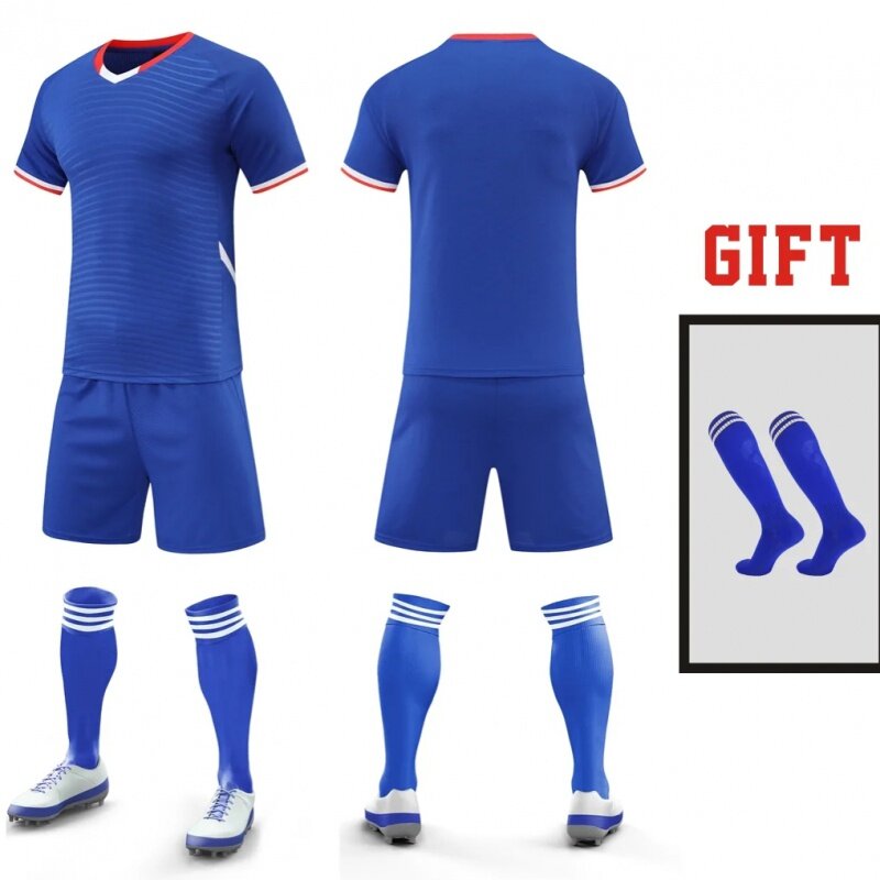 3-Piece Soccer Jersey Set para crianças, treino de futebol juvenil, 7 #, 10 #, S curto, Camisa manga comprida New Style