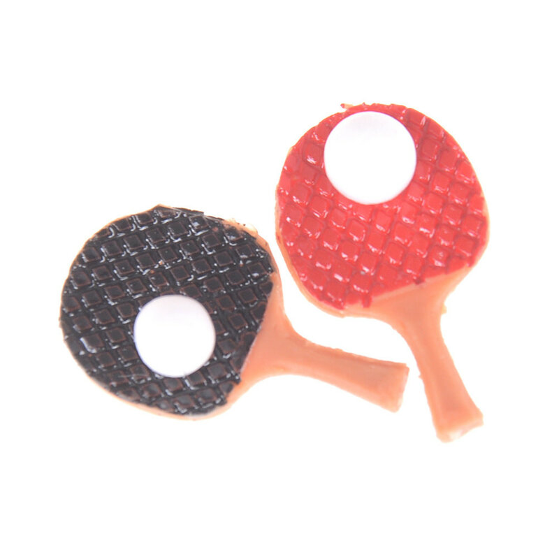 1/2 teile/satz Puppenhaus Miniatur Outdoor Tennis Tischfußball Fußball Basketball Golf Sticks Modell Zubehör Kinder Spielzeug