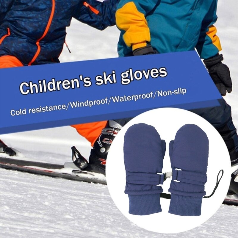 Dziecięce rękawiczki zimowe Dziecięce wodoodporne rękawiczki narciarskie Ciepłe rękawiczki Szybkoschnące rękawiczki Prezent QX2D