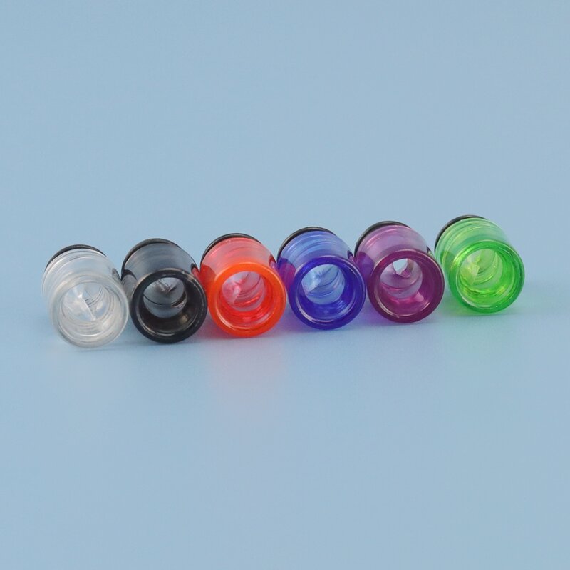 Colorido DripTip drenagem, SS resina Downpipe acessórios, plástico espiral interna, engate rápido, bocal pipeta, 528, 510/810