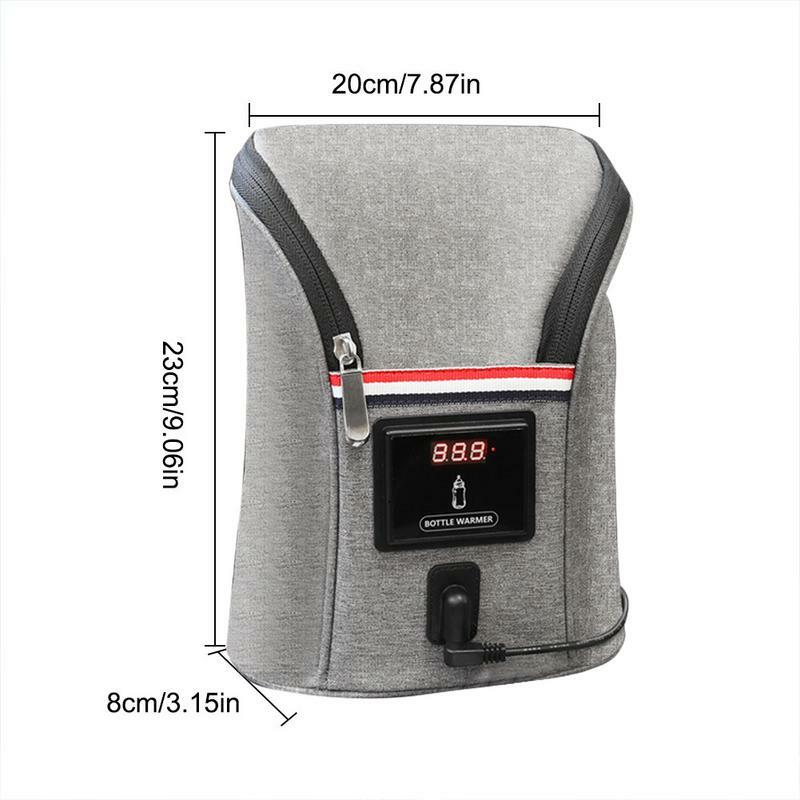 New Carmounted Double Bottle Warm Milk Bag USB Milk Water Warmer Travel Stroller Insulated Bag Baby Nursing Bottle Heater