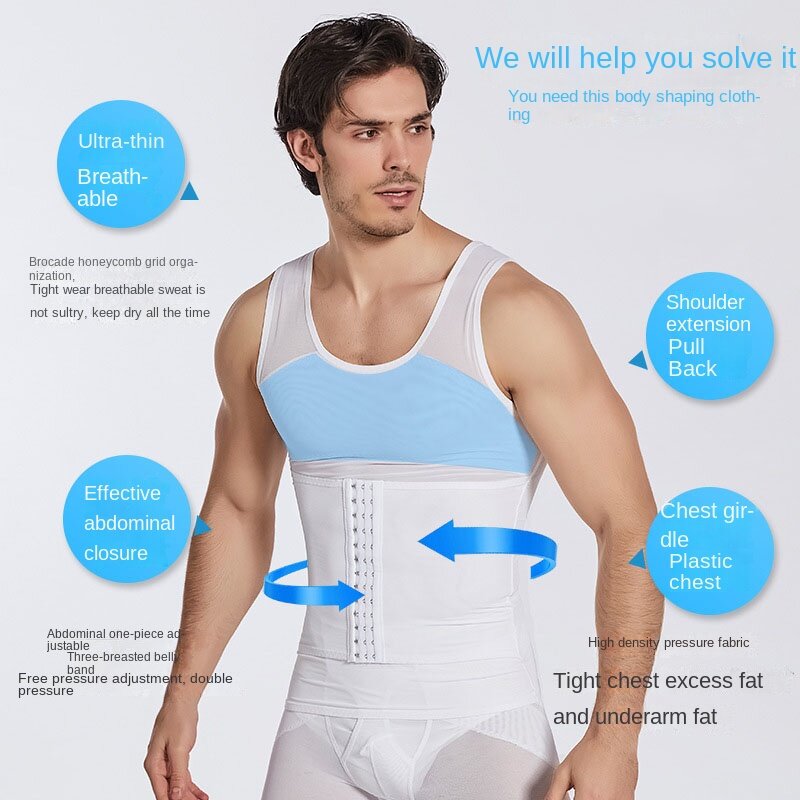 Wait Trainer Body Shaper Invisible Slimming Compression Vest Tummy Control Shapewear Abdominal Binder Elastic Tubular Girdle