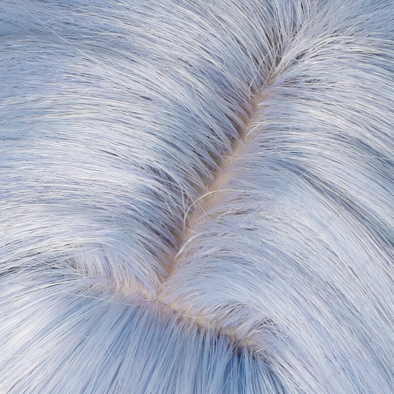HSR Robin Wig Cosplay 96cm, Wig gradien warna campur biru muda panjang, rambut sintetis tahan panas Halloween