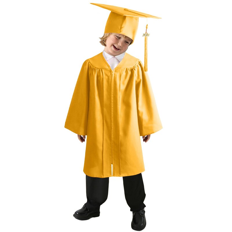 Traje de graduação infantil, Jardim de infância infantil, Toddler Graduation Vestuário, Cap Gown, Pré-escolar Graduação, Festival Outfit, 2021