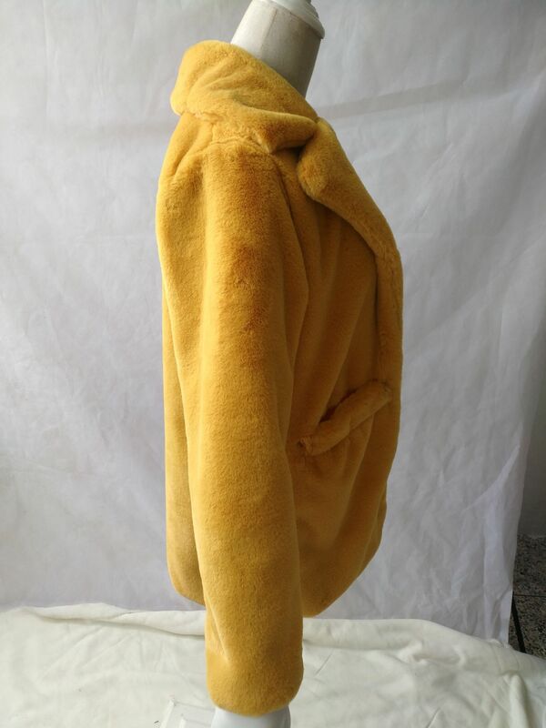 Женское пальто из кроличьего меха с вырезом, свободное мягкое осенне-зимнее теплое меховое пальто средней длины, 12 цветов, одежда в британском французском стиле