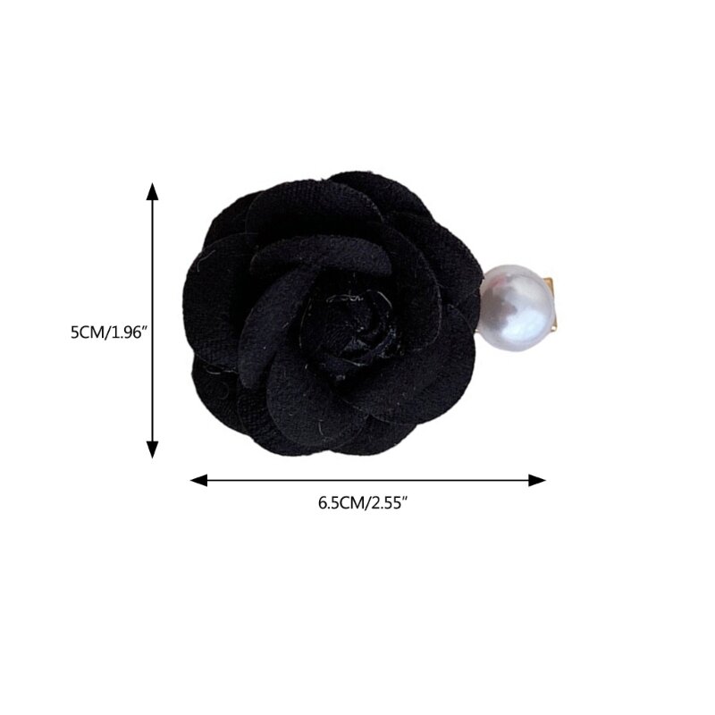 Sweet Girls Hair Clip Felt Camellia Flower Hairpin for Prom Party Wear