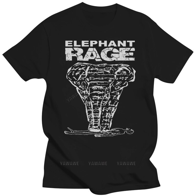 Hot Sale Heren Mode Olifant Rage T-Shirt Dierenrechten Natuurbehoud Activist Street Wear T-Shirt