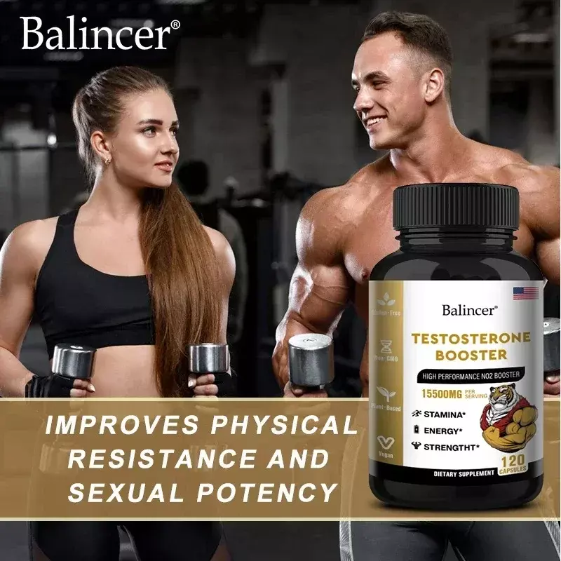 Testosterone Booster - Enhance Size, Lengthening, Erections, Natural Energy & Endurance, Muscle Growth