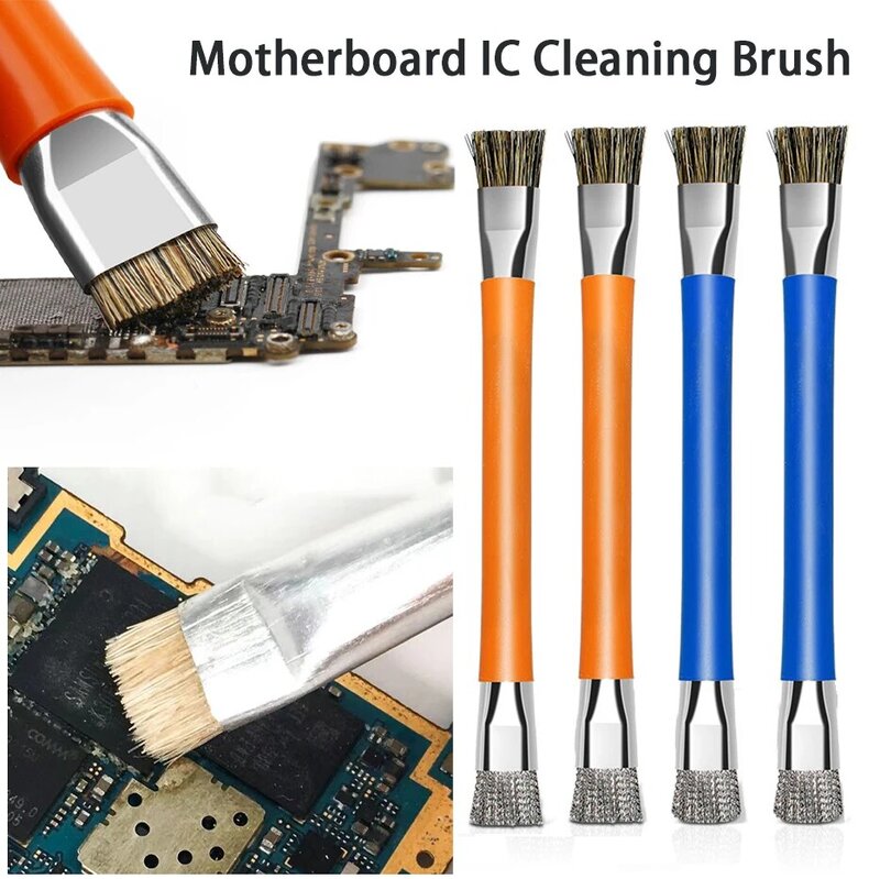 Double Side ESD Safe Brush Anti-Static PCB Cleaning Motherboard Hard Cleaning Tools Double Head Brush for Computer Mobile Phone