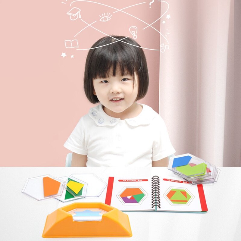 2X giochi di codici A colori in età prescolare puzzle logici per bambini figura cognizione pensiero spaziale giocattolo educativo apprendimento (A)