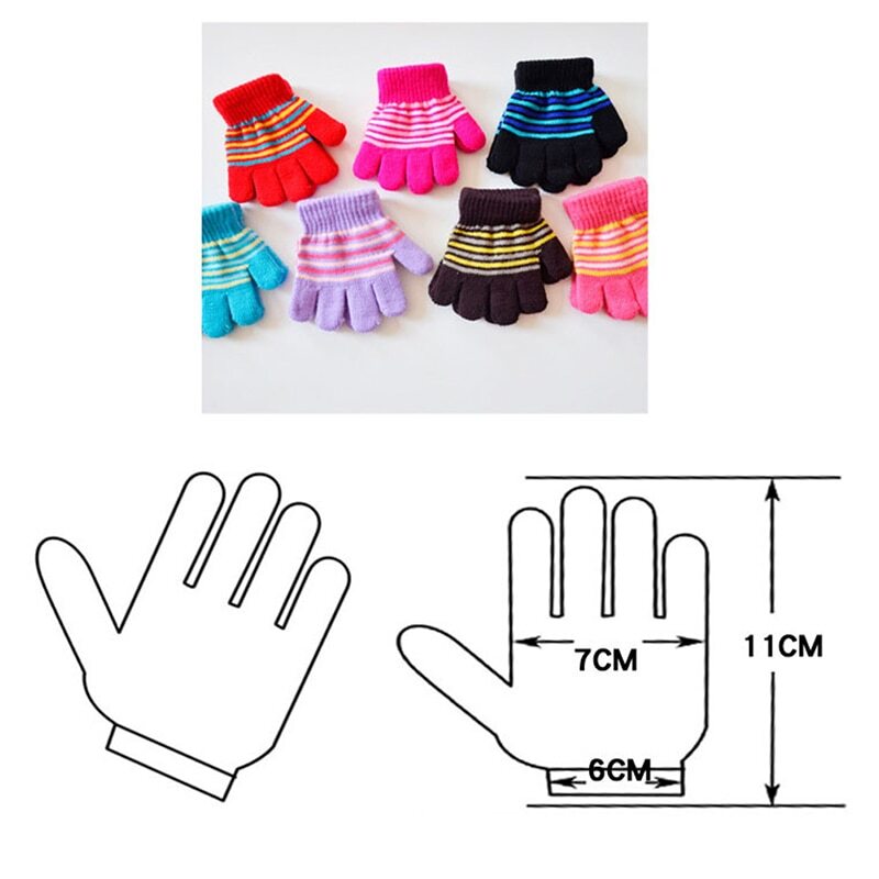 1-5 Jaar Kinderen Winter Warm Thicken Handschoenen Meisjes Jongens Kinderen Leuke Wanten Imitatie Volledige Vinger Handschoenen