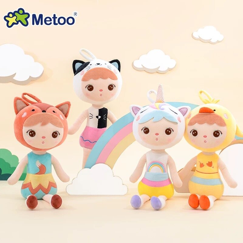 Metoo-muñeco de peluche de dibujos animados para niños, animales suaves, Koala, Panda, Angela, regalo de cumpleaños y Navidad