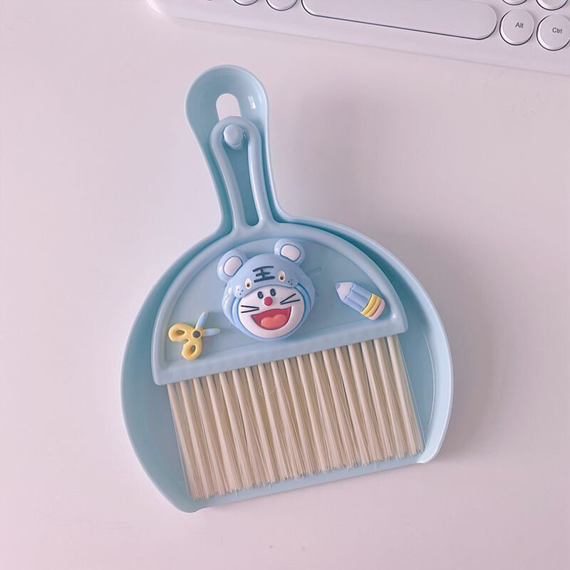 Kawaii Anime Mymelody Cinnamoroll Menina Desktop Vassoura Pá de Lixeira Set Mesa Higiene Limpeza Doméstica Mini Delicado Pequeno Escova