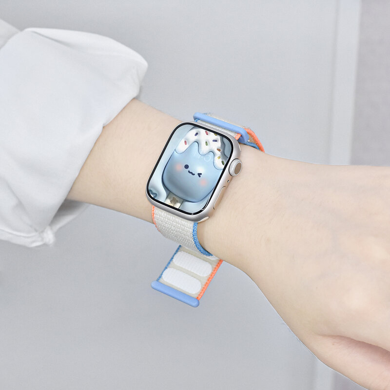 Tali jam tangan Apple, ikat nilon lembut untuk iwatch seri 9/8/7/SE/6/5/4 Ultra 40MM 44MM 49MM 6 5 4 3 38MM 42MM