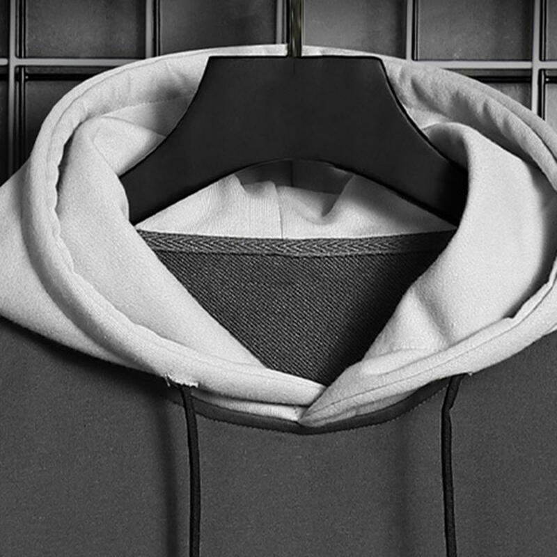 Männer Hoodie gefälschte zweiteilige lange Ärmel dicke Kontrast farbe elastische Manschette Sweatshirt свитер мужской