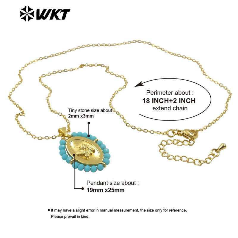 WT-MN994  WKT 2024  Vintage Style Natural Crystal Birthday Chain New Design Jewelry Popular High Quality Necklace Lady
