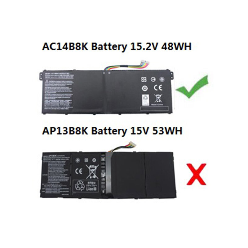 Batería AC14B8K para Acer Nitro 5, AN515-51, AN515-52, Aspire, AN515-53, V3-371, V3-111, ES1-111, ES1-512, R3-131T, R5-471T