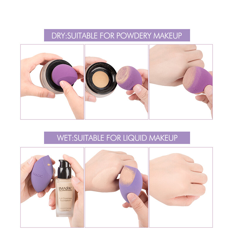IMAGIC-esponja de maquillaje en polvo para mujer, esponja suave para base de maquillaje, herramientas de belleza, forma de mezcla de gota de agua