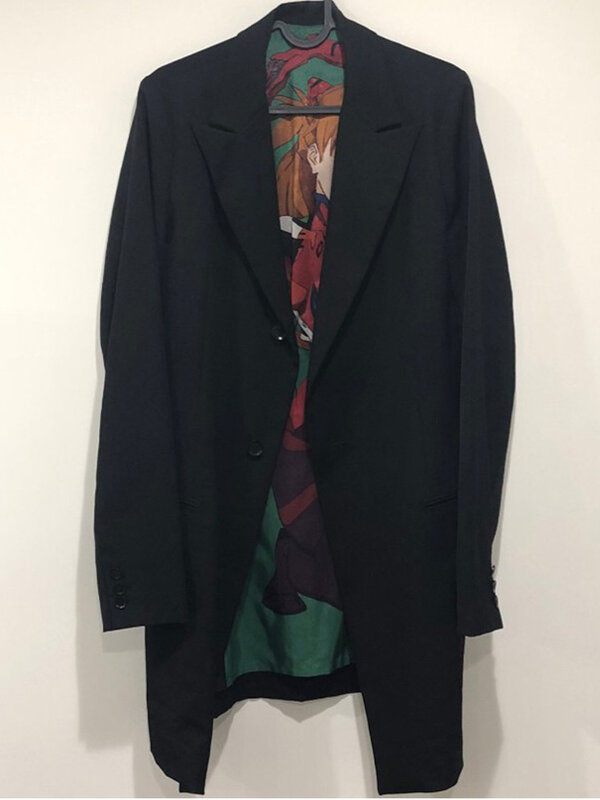 Yohji yamamoto jaquetas unissex trench coat eva asuka langley soryu longo terno jaqueta outerwear japão estilo oversize topos