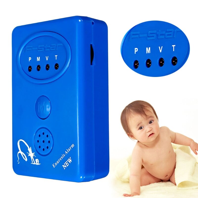 Cama de Enuresis para adultos y bebés, alarma de humectación + Sensor con abrazadera, azul, 40JD