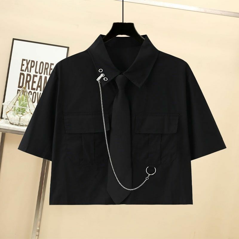Shorts two-piece women's summer short-sleeved shirt style women's coat overalls casual pants suit