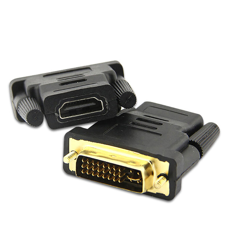 Новый адаптер DVI-HDMI совместимый адаптер HDMI-DVI адаптер DVI штекер-HDMI гнездо 24 + 5 двухсторонняя передача HD TV проектор