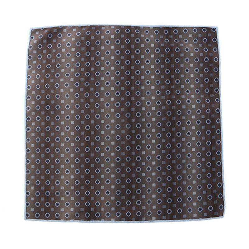 Шелковый Карманный квадратный Трафаретный Платок для мужчин темно-коричневый синий в горошек формальный носовой платок в клетку квадратный мужской костюм Hanky подарок