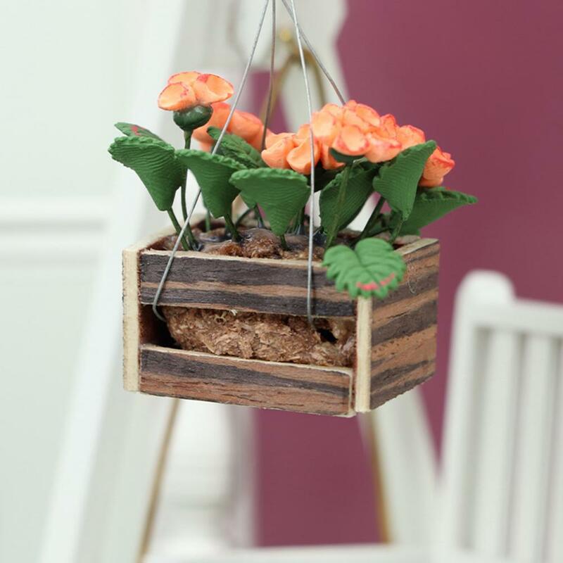 Rumah boneka aksesoris bunga miniatur tanaman pot Hydrangea Model Bonsai untuk 1 12 rumah boneka furnitur taman Dekorasi mainan anak-anak
