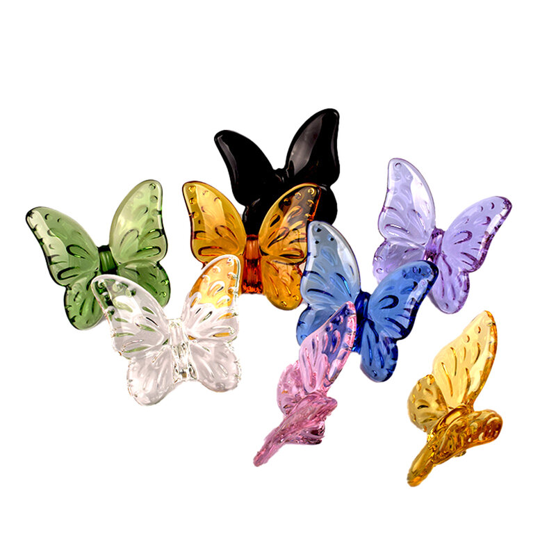Décoration Papillon Anti-chute Coloré Glaçure Anti-âge, Réduction des Chocs Styles, 6.5x8x3cm, 1 Pc