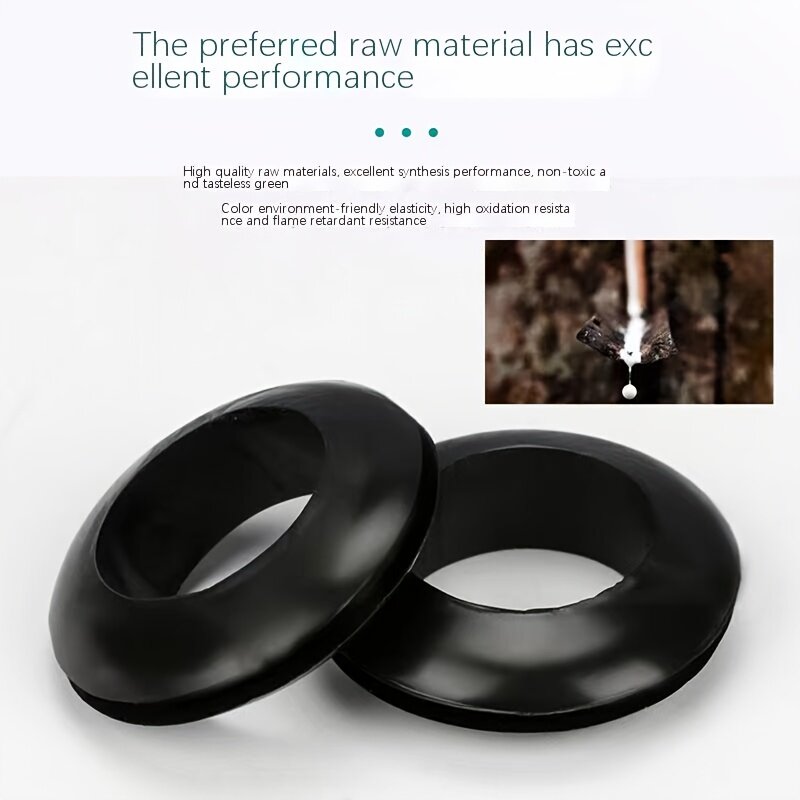 Black O-Ring Rubber Washer Seals, Grommet Variedade Kit, Junta Elétrica, Conjunto de Ferramentas, 8mm, 10mm, 12mm, 14mm, 20 Pcs, 40 Pcs, 60Pcs