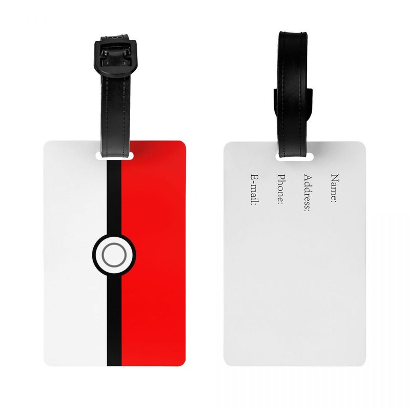 Custom Pokemon Pikachu Luggage Tag for Travel Suitcase Privacy Cover ID Label