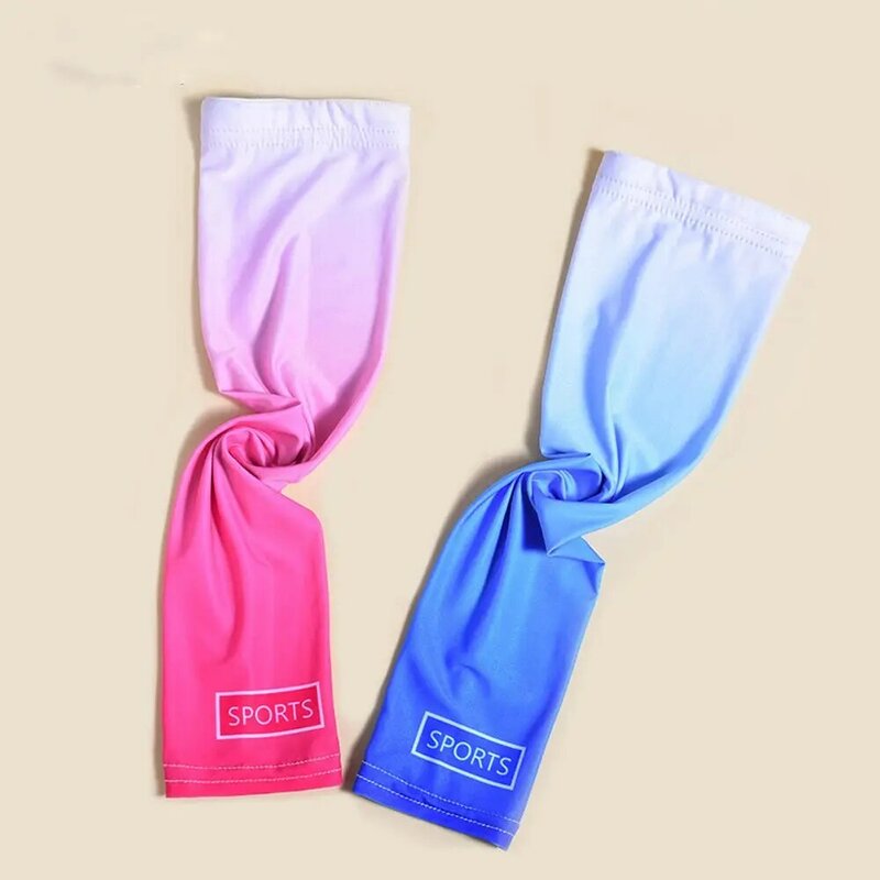 Summer Fashion Running Outdoor protezione UV protezione solare scaldamuscoli femminili maniche in seta guanti da donna sfumati