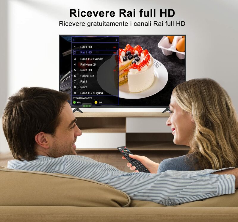 Decoder digitale terrestre DVB T2 H265 ricevitore TV Scart HEVC UBISHENG HD DVB-T2 sintonizzatore TV PVR con telecomando 2 in1