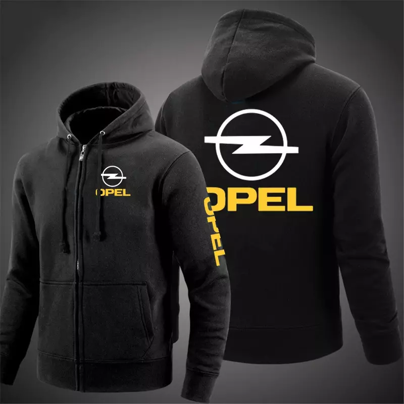OPEL logotipo manga comprida moletom com capuz masculino, camisola com zíper de lazer, casacos de lazer, rua alta, primavera, outono, novo