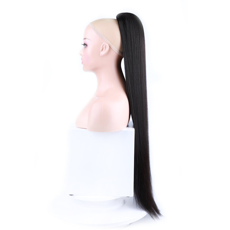 30 Inch Ponytails Long Straight Synthetic Ponytail Futura Fiber Drawstring Ponytails Straight Ponytail Hair Extensions for Women