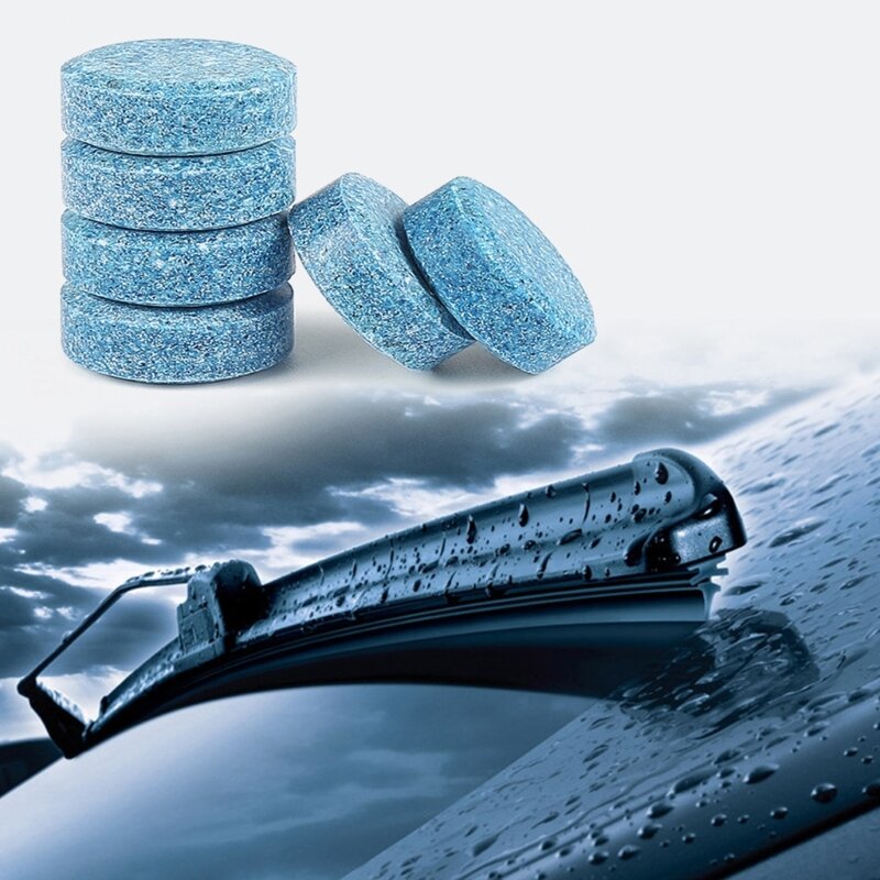 15/30Pcs Solid Cleaner Car Windscreen Wiper Effervescent Tablets Glass Toilet Cleaning Car Accessories