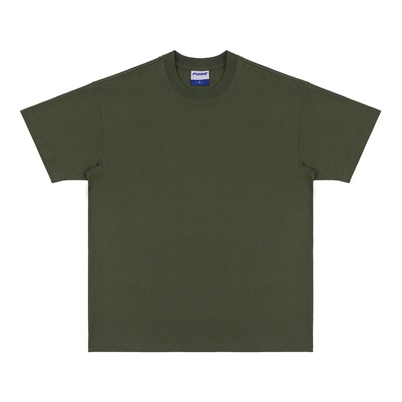 ExtFine 230GSM 95% Cotton T-shirts For Men 2024 Oversized Basic T Shirt Drop-Shoulder Tshirt Streetwear Tops Tee K2Y