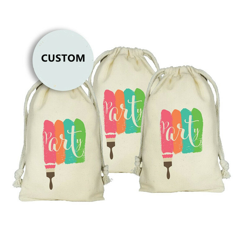 Paint Art Party Favor Bags, Set of 20 Personalized Favor Bags, Birthday Paint Art Party Theme, Custom Art Party Theme Favor Bags