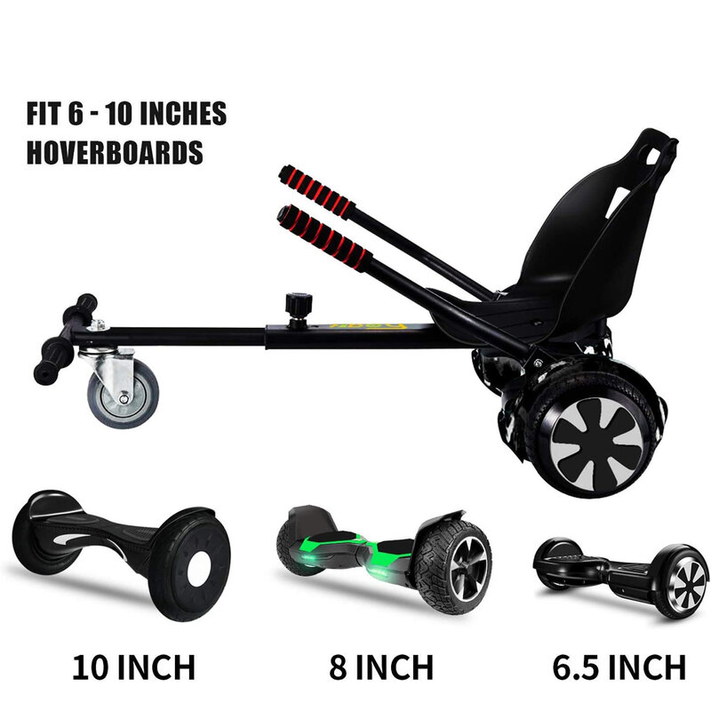 Hoverboard Kart Seat Attachment Accessory for 6.5" 8" 10" Two Wheel Self Balancing Scooter With Safe Sets